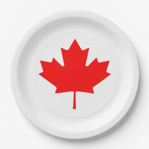 Canada Day set of 8 paper plates