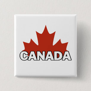 canada day square sticker button