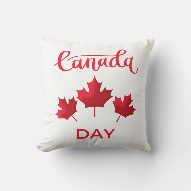 Canada Day Throw Pillow (Front)