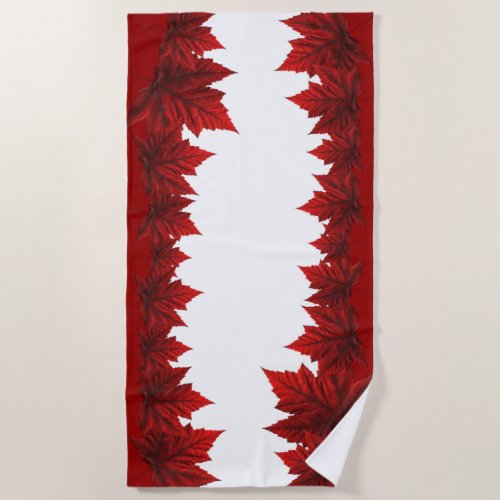 Canada Day Towel Canadian Maple Leaf Beach Towel 