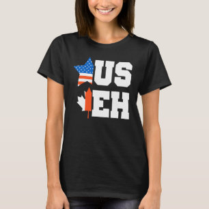 Canada Day Usa Canadian Citizen America Flag Canad T-Shirt