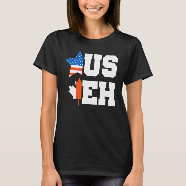 Canada Day Usa Canadian Citizen America Flag Canad T-Shirt (Front)