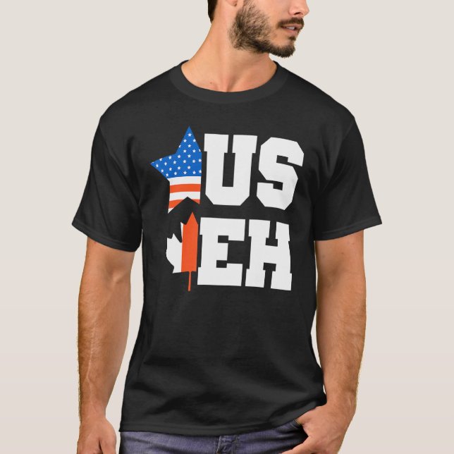 Canada Day Usa Canadian Citizen America Flag Canad T-Shirt (Front)