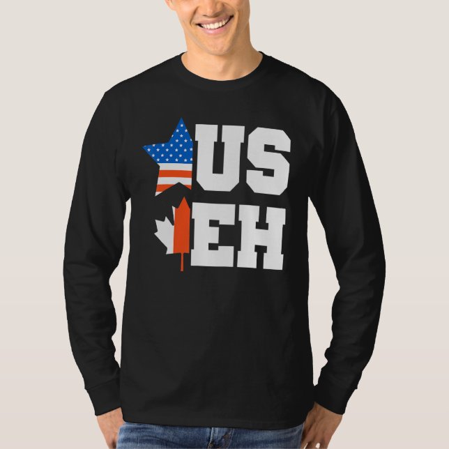 Canada Day Usa Canadian Citizen America Flag Canad T-Shirt (Front)