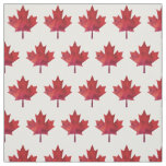 Canada Day Watercolour Maple Leaf Pattern Fabric