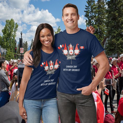 Canada Day With My Gnomies Maple Leaf Unisex T_Shirt