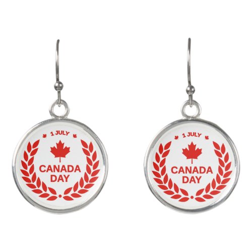 Canada Day Wreath Earrings