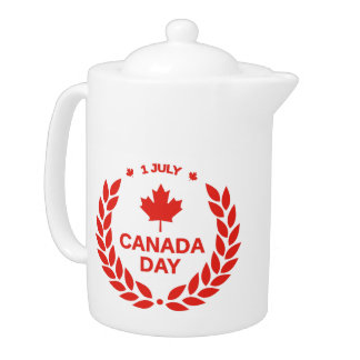 Canada Day Wreath Teapot