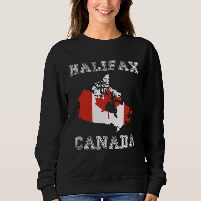 Canada Distressed Flag Halifax Pride Sweatshirt (Front)