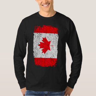 Canada Distressed Maple Leaf Canadian Flag Citizen T-Shirt