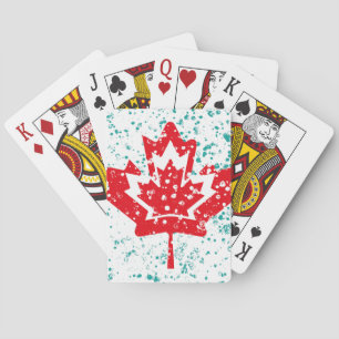CANADA double RAIN EARTH MAPLE BY MASANSER PIXELAT Poker Cards