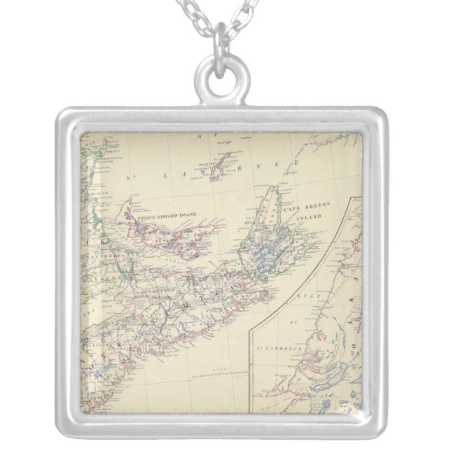 Canada E Silver Plated Necklace (Front)