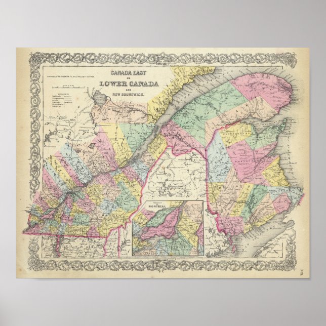Canada East Or Lower Canada And New Brunswick Poster (Front)