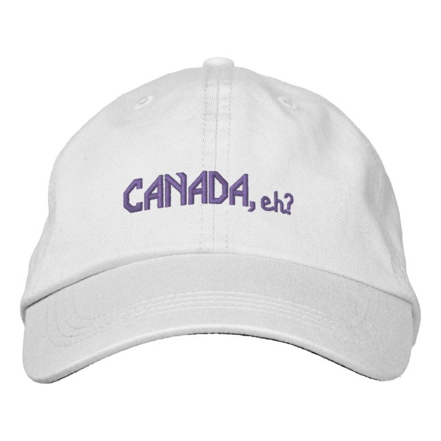 CANADA, eh? Embroidered Look  Baseball Cap (Front)