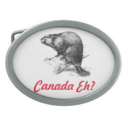 Canada eh ? Lighthouse Route Oval Belt Buckle