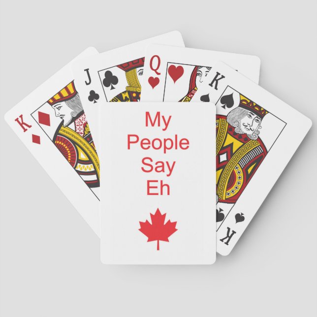 Canada eh poker cards (Back)