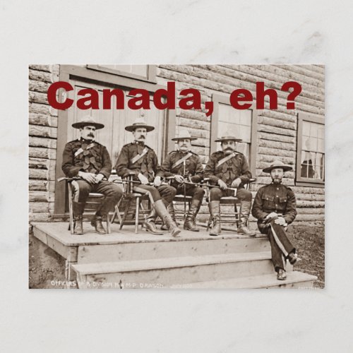 Canada Eh Vintage Mounties Photo Postcard