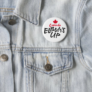 CANADA Elbows Up red maple is not for sale to US   Button