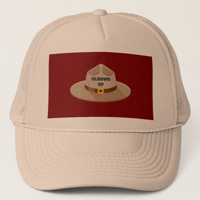 Canada, Elbows Up,  Trucker Hat (Front)