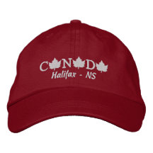 Canada Embroidered Red Ball Cap - Halifax - NS