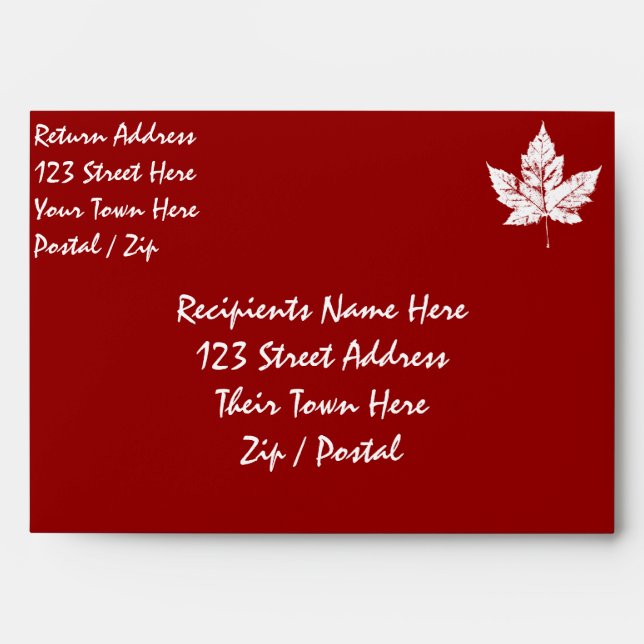 Canada Envelopes Personalized Cool Canada Envelope (Front)