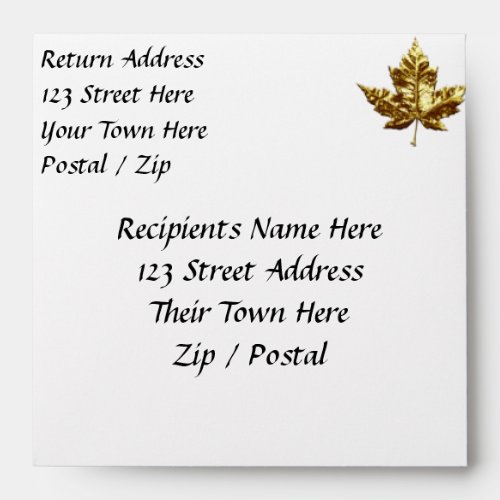 Canada Envelopes Personalized Gold Medal Envelope