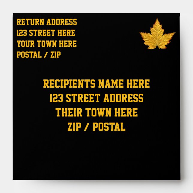 Canada Envelopes Personalized Gold Medal Envelope (Front)