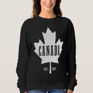 Canada Est 1867 Maple Leaf Canadian Flag Pride Roo Sweatshirt