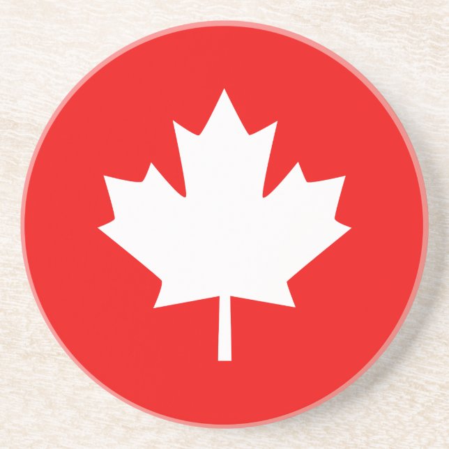 Canada Established 1867 150 Years Style Sandstone Coaster (Front)