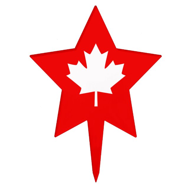 Canada Established 1867 Anniversary 150 Years Cake Topper (Front)