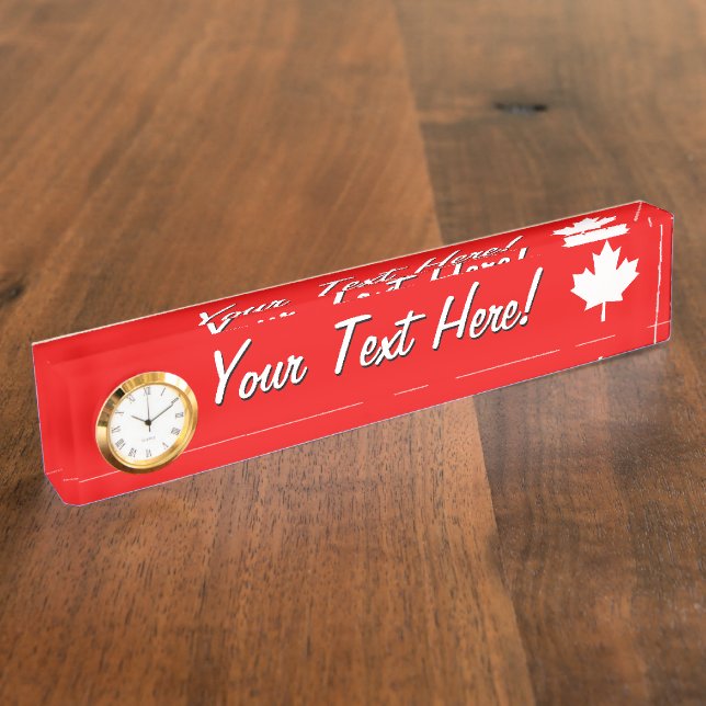 Canada Established 1867 Anniversary 150 Years Name Plate (Side)