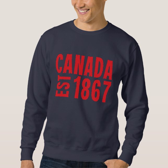 Canada Established 1867 Anniversary 150 Years Sweatshirt (Front)