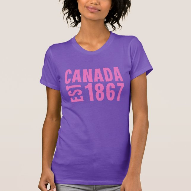 Canada Established 1867 Anniversary 150 Years T-Shirt (Front)