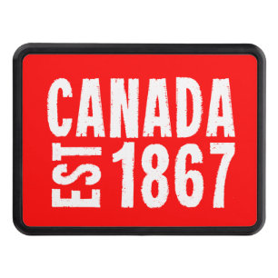 Canada Established 1867 Anniversary 150 Years Tow Hitch Cover