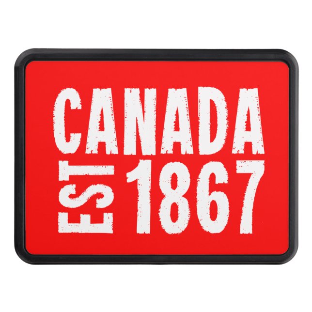Canada Established 1867 Anniversary 150 Years Tow Hitch Cover (Front)