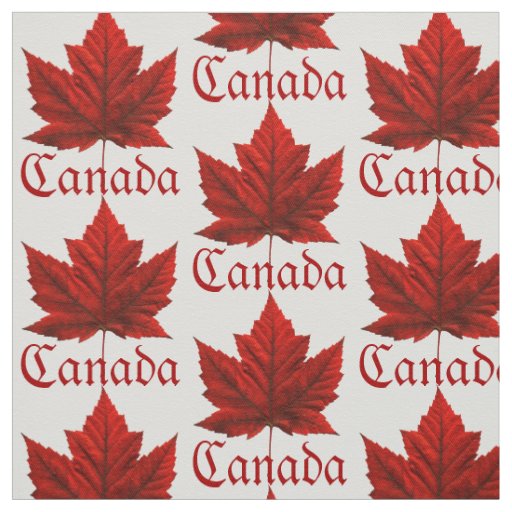 Canada Fabric Canada Flag Fabric Custom Fabric Zazzle