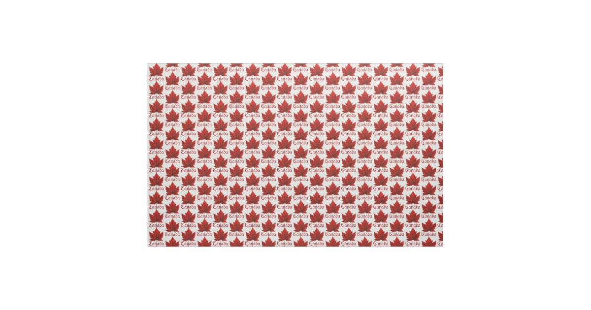 Canada Fabric Canada Flag Fabric Custom Fabric Zazzle