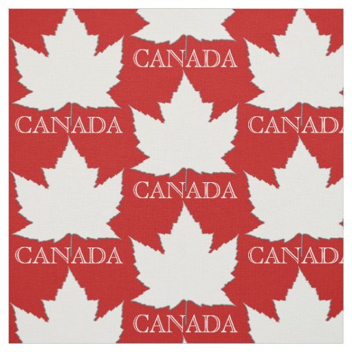 Canada Fabric Canada Flag Fabric Customized Fabric Zazzle