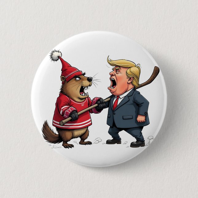 Canada fighting Trump Button (Front)
