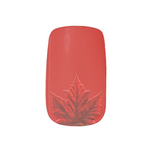 Canada Fingernails Canada Maple Leaf Nail Decals (Left Thumb)