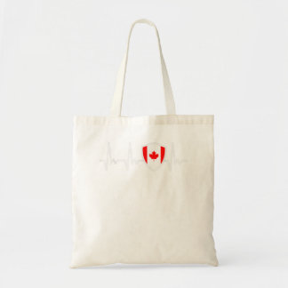 Canada Flag 2022 Heartbeat Canadian Flag Canada Tote Bag