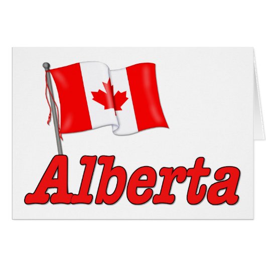 Canada Flag - Alberta Cards (Front Horizontal)