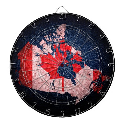 Canada Flag and Map Dartboard