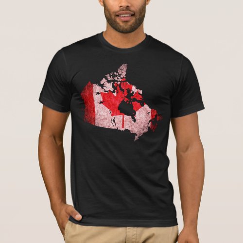 Canada Flag and Map T_Shirt