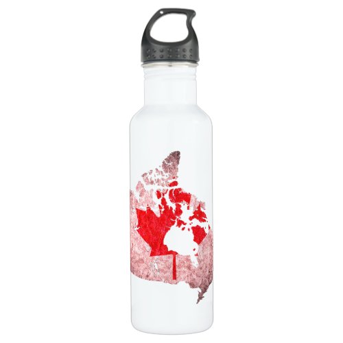Canada Flag and Map Water Bottle