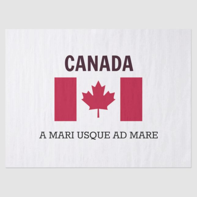 Canada Flag and Motto Tissue Paper (Front)