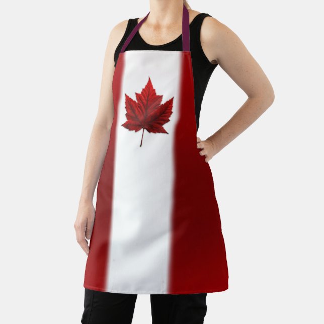 Canada Flag Apron Canada Maple Leaf Souvenir Apron (Insitu)