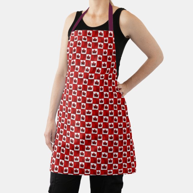 Canada Flag Apron Canada Maple Leaf Souvenir Apron (Insitu)