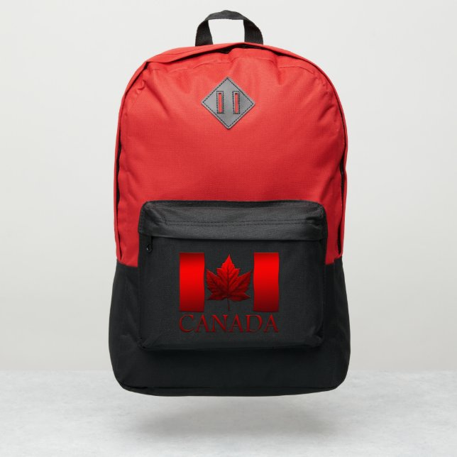 Canada Flag Backpack Canada Souvenir Bag Customize (Front)