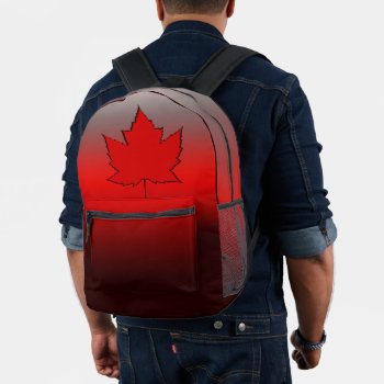 Canada Flag Backpacks Canada Maple Leaf Bags by artist_kim_hunter at Zazzle